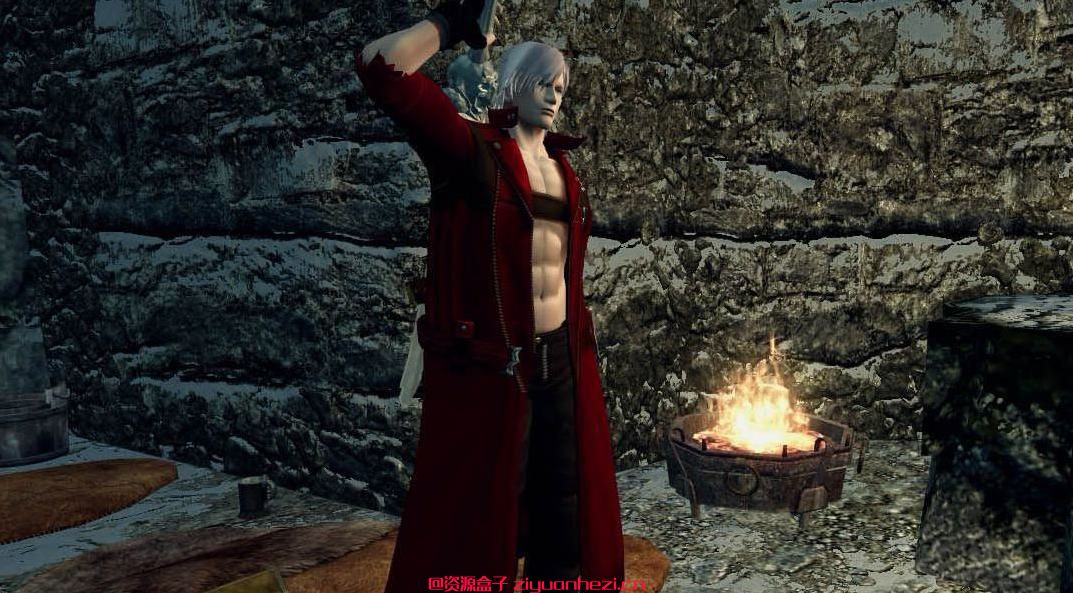 上古卷轴5：天际 鬼泣3但丁红色皮衣