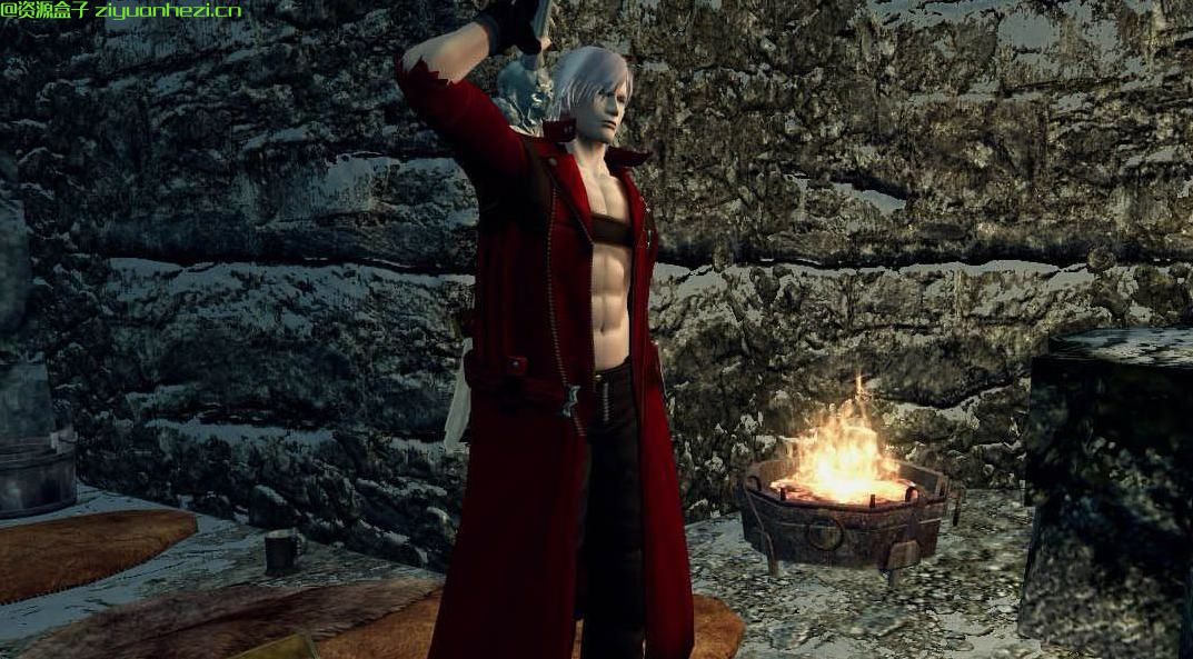 上古卷轴5：天际 鬼泣3但丁红色皮衣