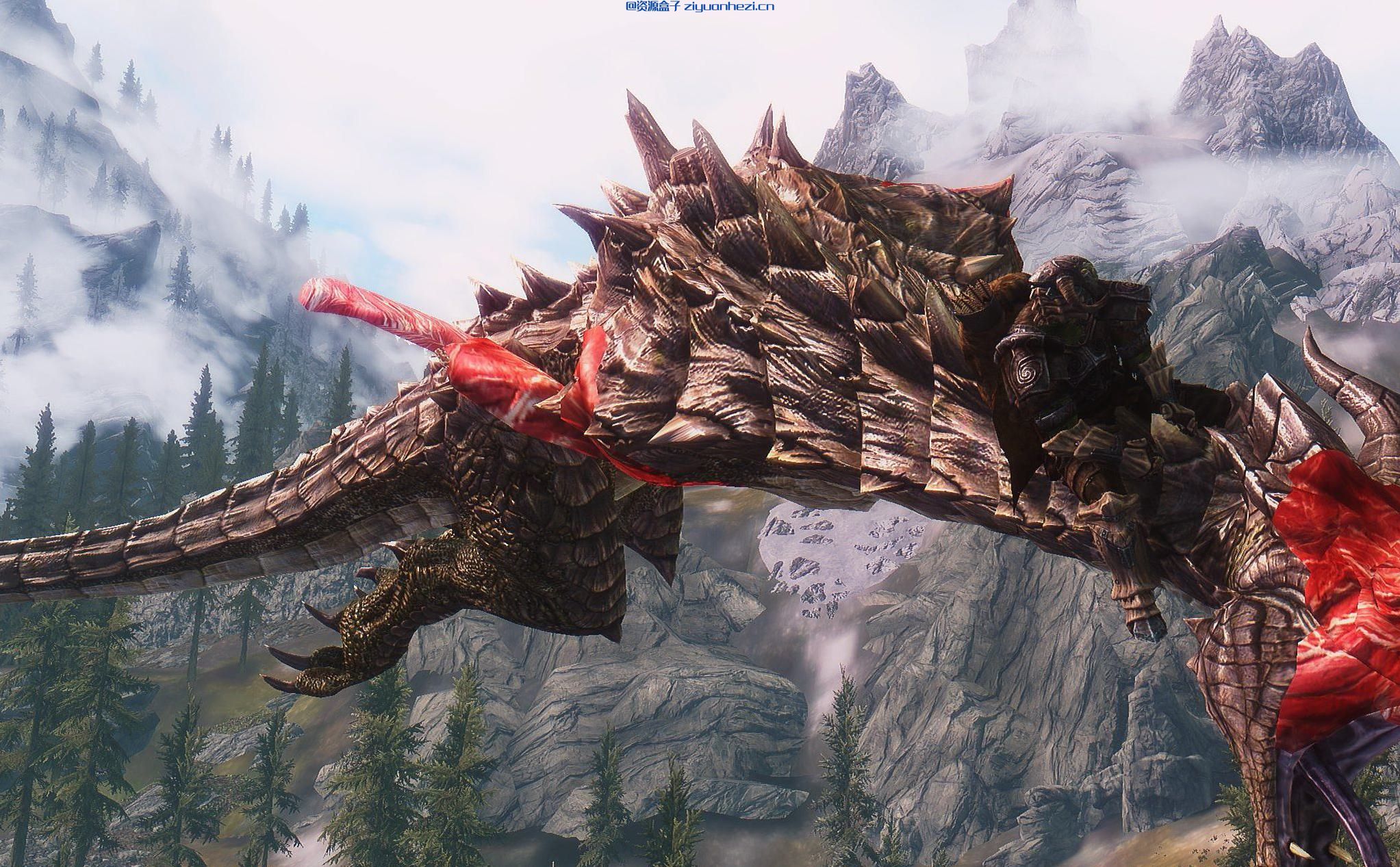 上古卷轴5：天际 恶搞MOD无翅龙