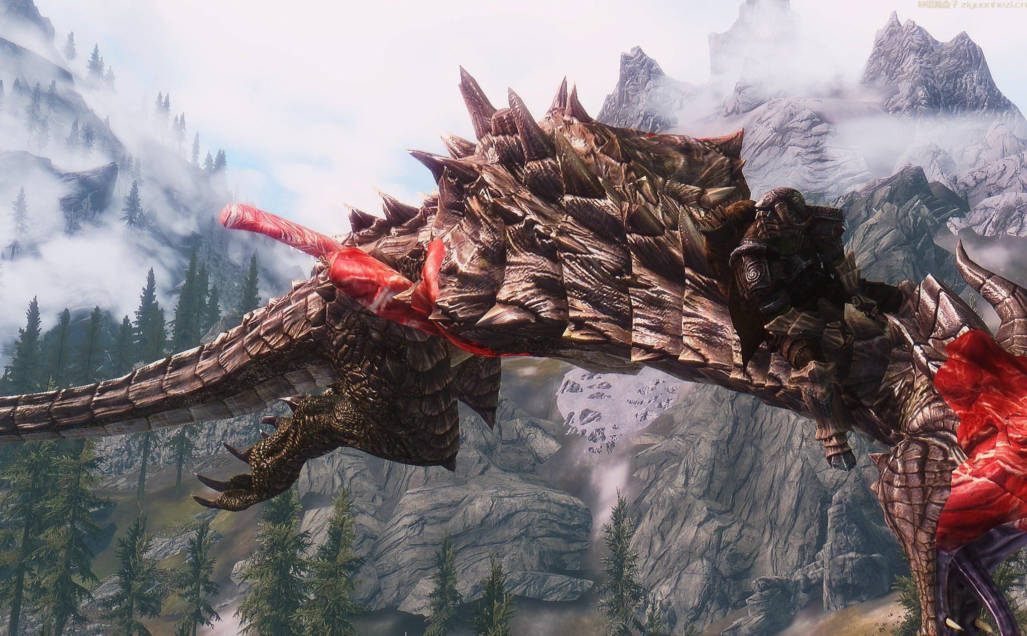 上古卷轴5：天际 恶搞MOD无翅龙