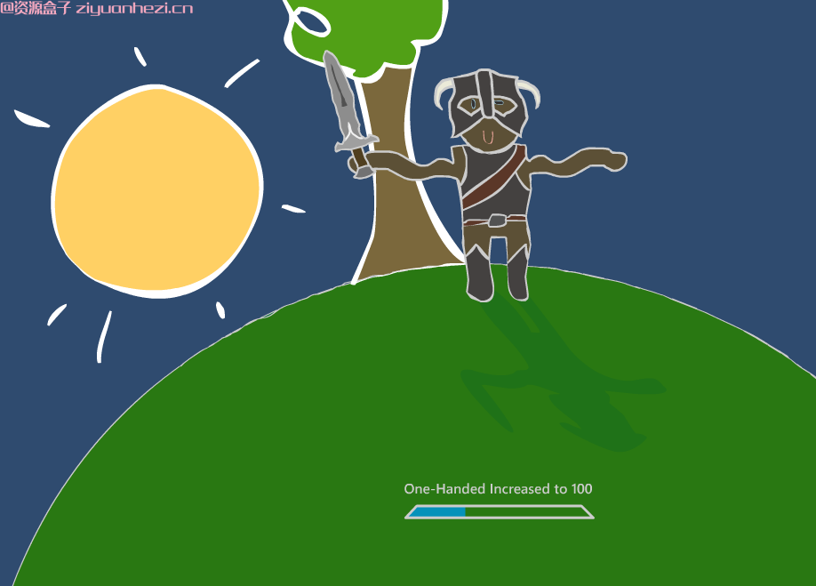 上古卷轴5：天际 火星MOD涂鸦风格加载画面