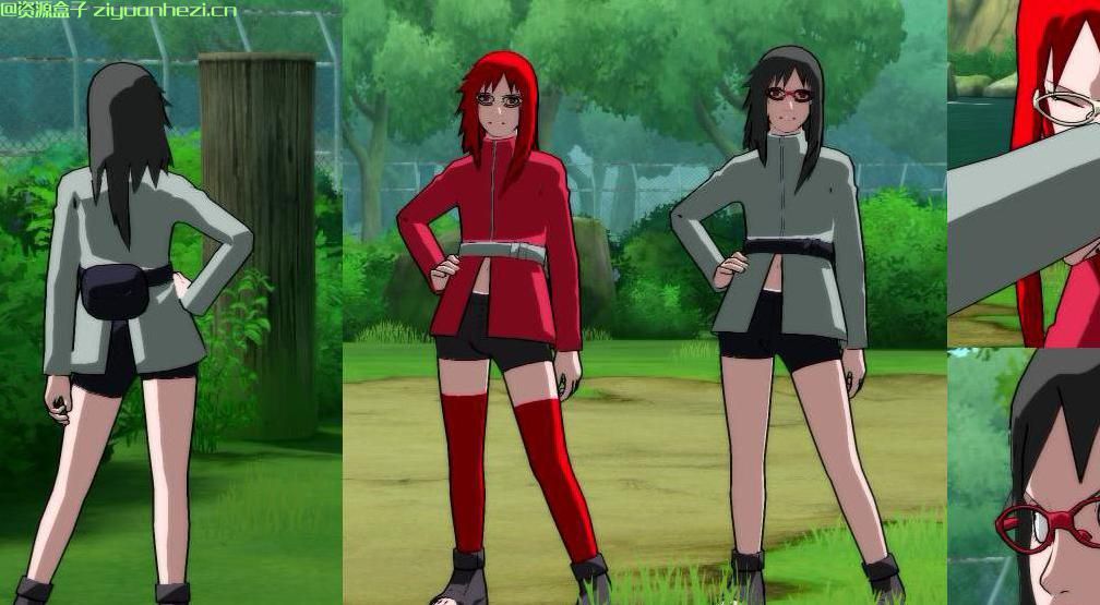 火影忍者：究极忍者风暴3 漩涡香燐红黑套装