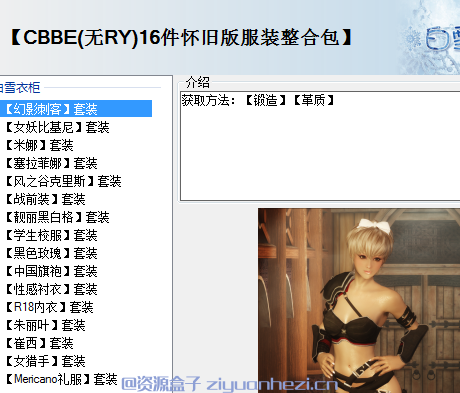 上古卷轴5：天际 CBBE白雪16件怀旧服装整合包