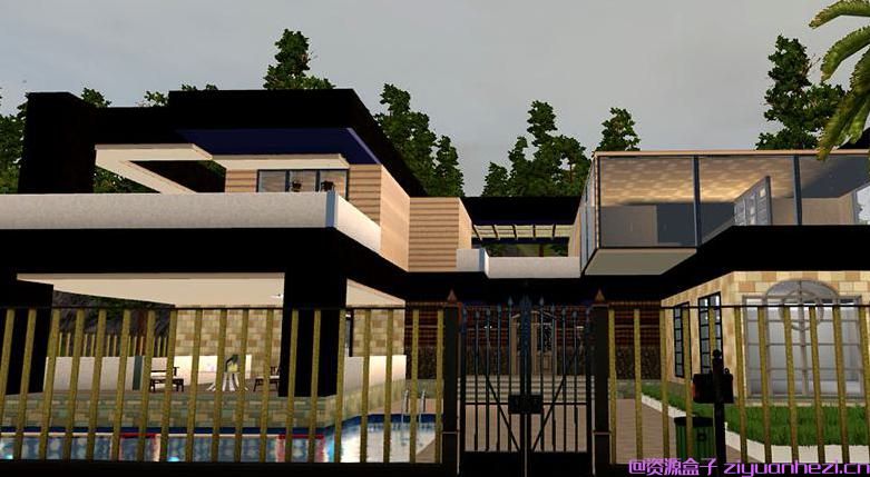 模拟人生3 逻辑混乱现代别墅